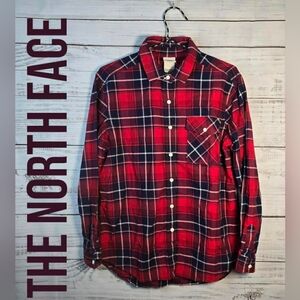 The North Face Women’s Small Red & Blue Plaid Button-Down Shirt